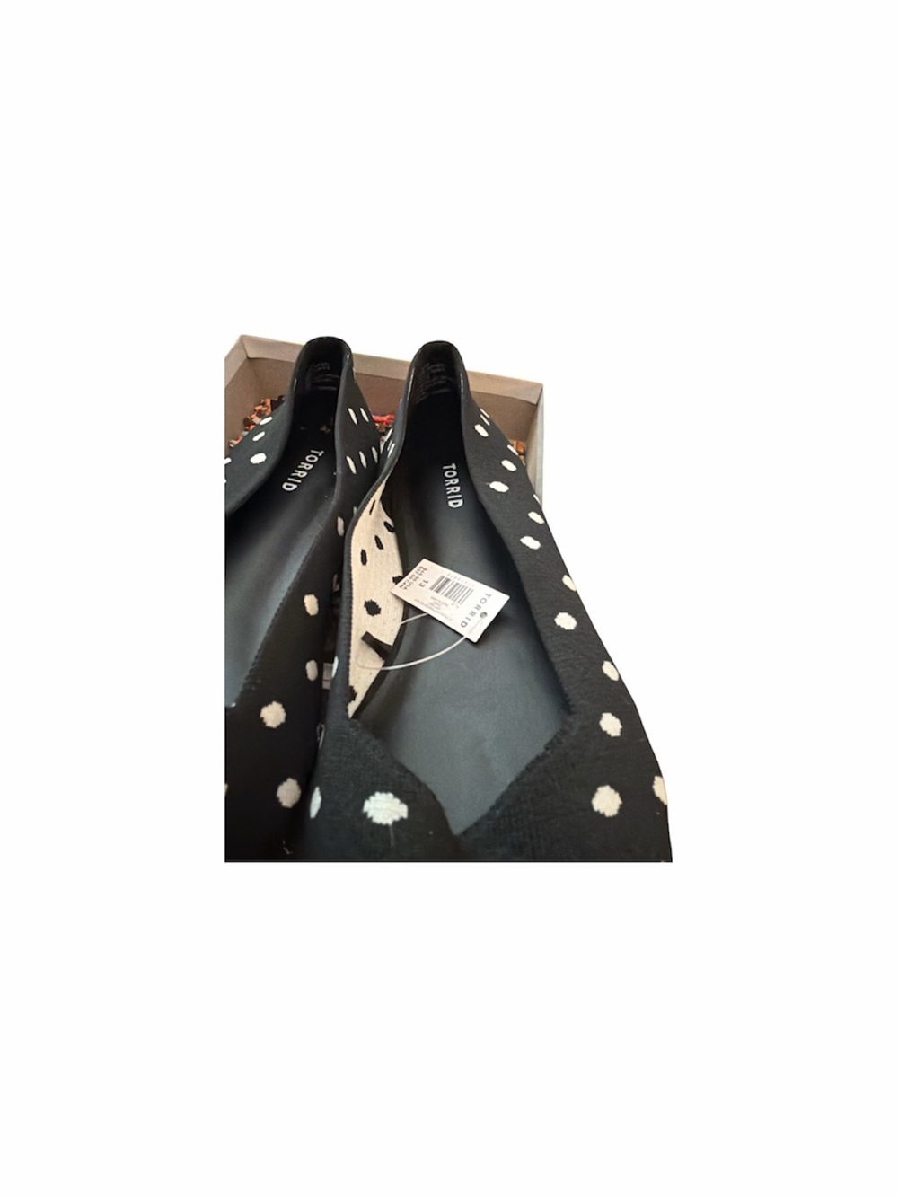 torrid Black and White Polka Dot Pointed Ballet Flats - Picture 5 of 5